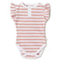 Snuggle Hunny Kids Rose Milk Stripe Short Sleeve Organic Bodysuit