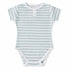 Snunggle Hunny Kids Sage Stripe Short Sleeve Bodysuit